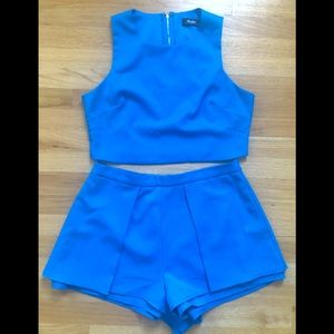 Lulu’s 2 pc Crop Top and Shorts Set Sz XL